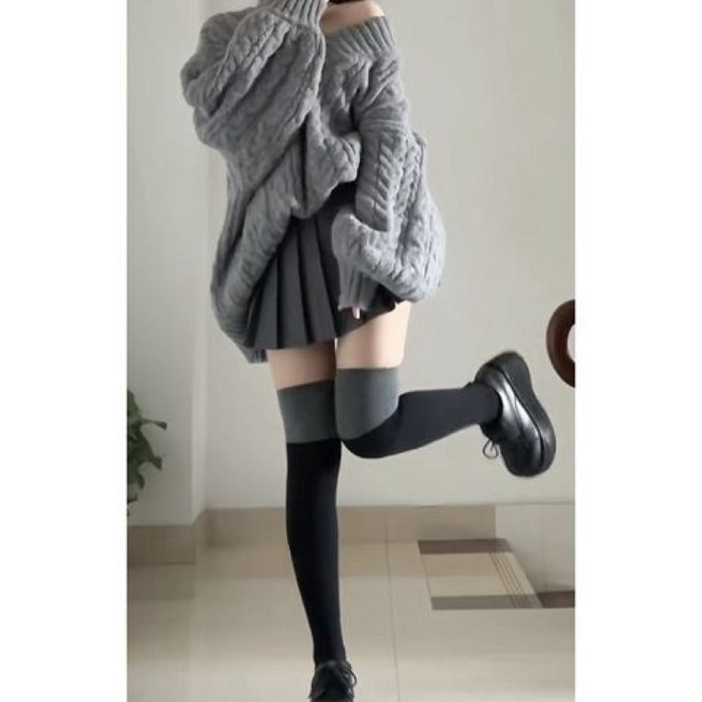 Womens Stylish Casual Figure-flattering Knit Sweater