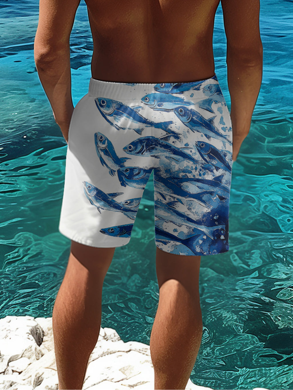 Fashion Personalized Printing Men's Beach Shorts