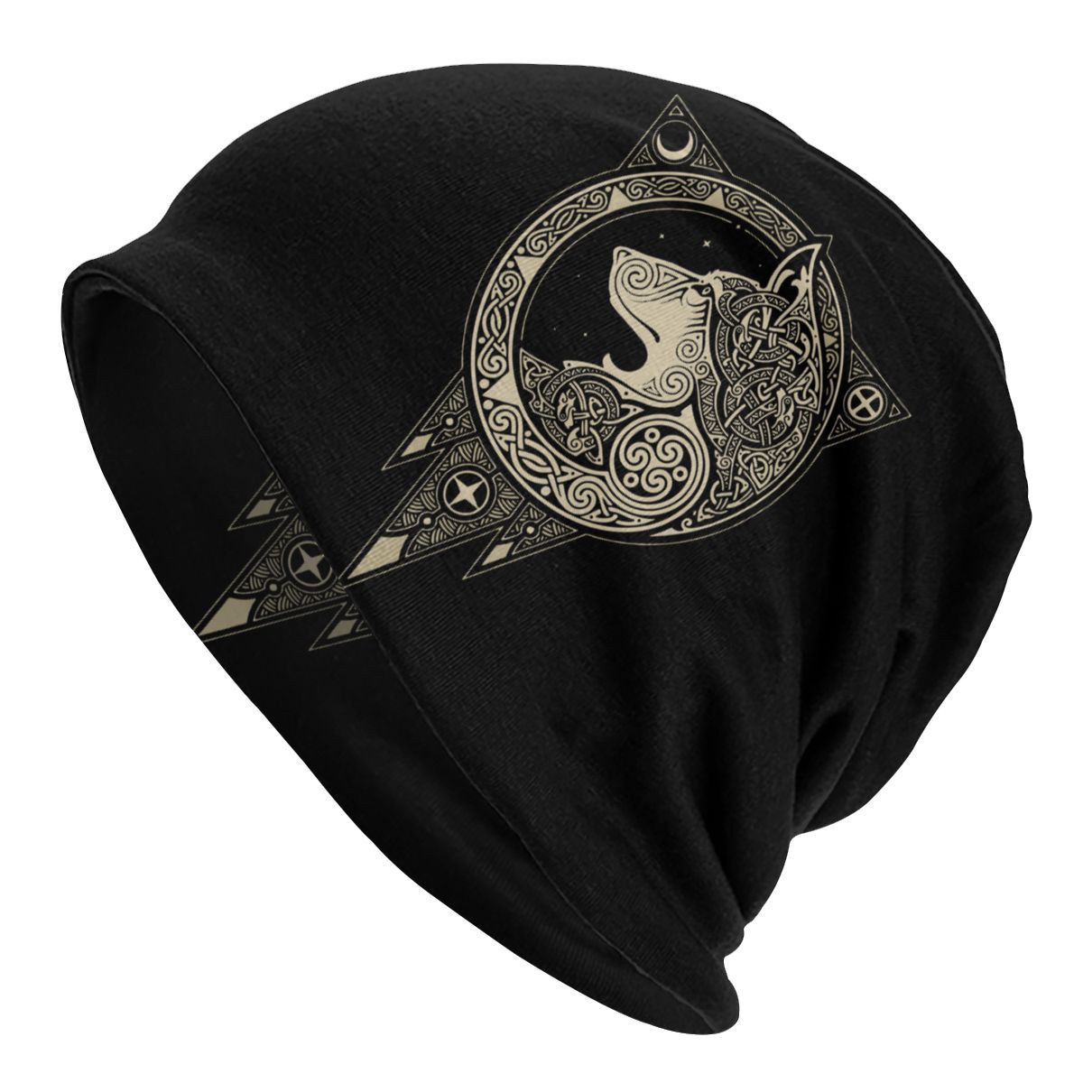 Sleeve Cap Double-layer Elastic Viking Totem Wolf Hipster Street Dance